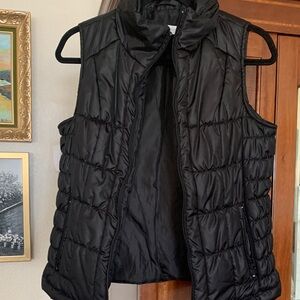New York & Company Black Quilted Puffer Vest